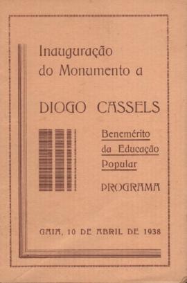 Programa da inauguração do monumento dedicado a Diogo Cassels