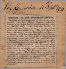 "The Guardian": The progress of the Lusitanian Church