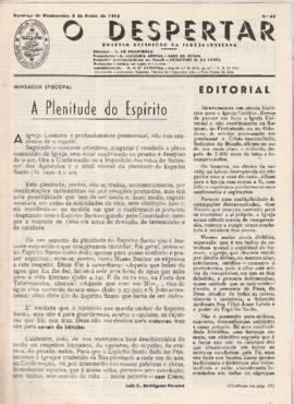 O Despertar, Domingo do Pentecostes, 2 de Junho de 1963, nº 43