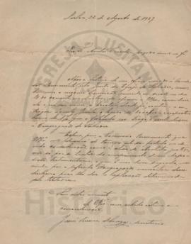 [Carta de Josué Ferreira de Sousa a pedir o dinheiro do Prado, deixado por Diogo Cassels, a André...