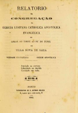 Relatórios da Congregação da Igreja Lusitana de 1881