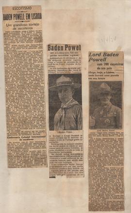 Recortes de jornais desconhecidos: [Visita de Baden Powell a Lisboa]
