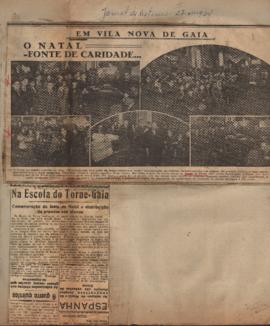 "Jornal de Notícias"; "O Primeiro de Janeiro:" Em Vila Nova de Gaia - o Natal...