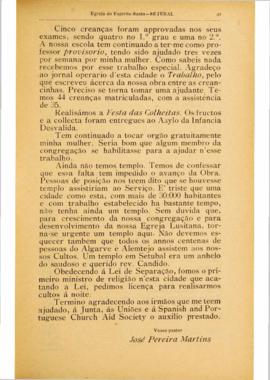 Relatórios da Igreja Lusitana de 1911_5ª parte
